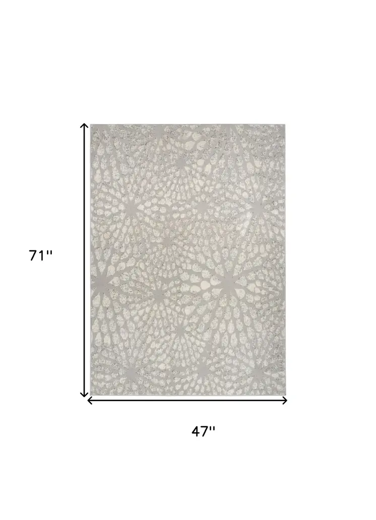4' X 6' Gray Abstract Area Rug