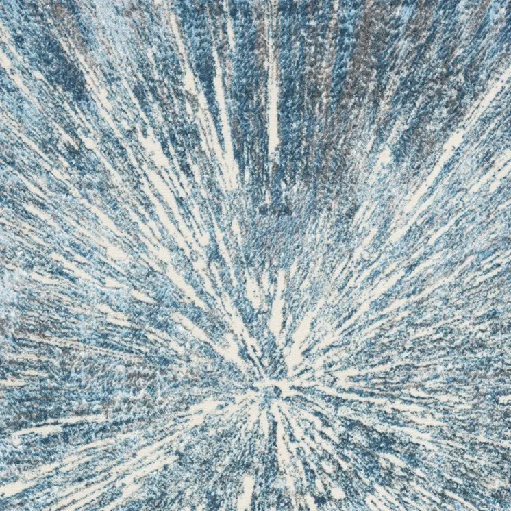 5' X 7' Blue Abstract Area Rug