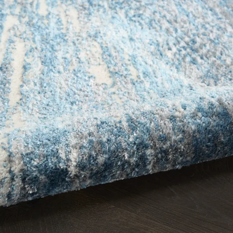 5' X 7' Blue Abstract Area Rug