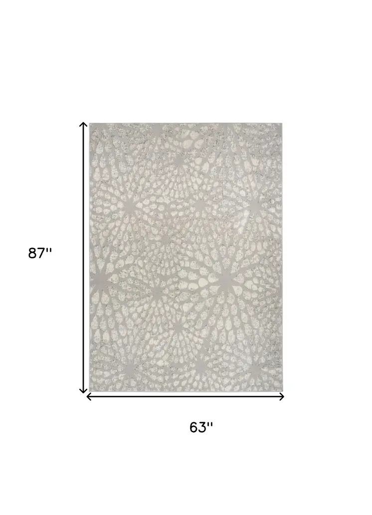 5' X 7' Gray Abstract Area Rug