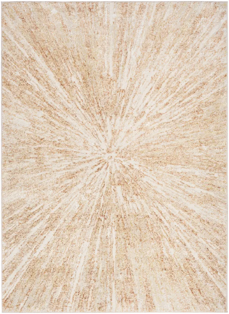 5' X 7' Ivory Abstract Area Rug