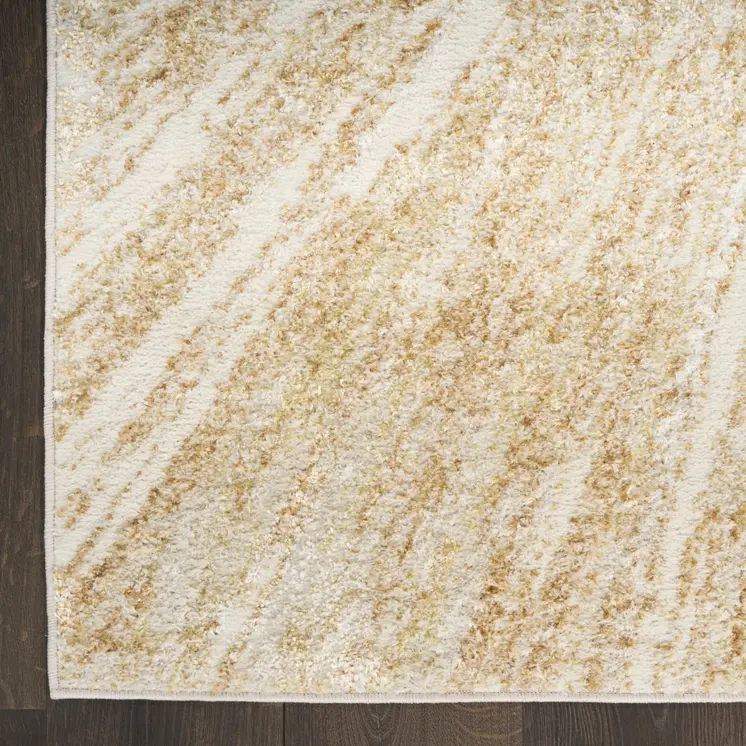 5' X 7' Ivory Abstract Area Rug