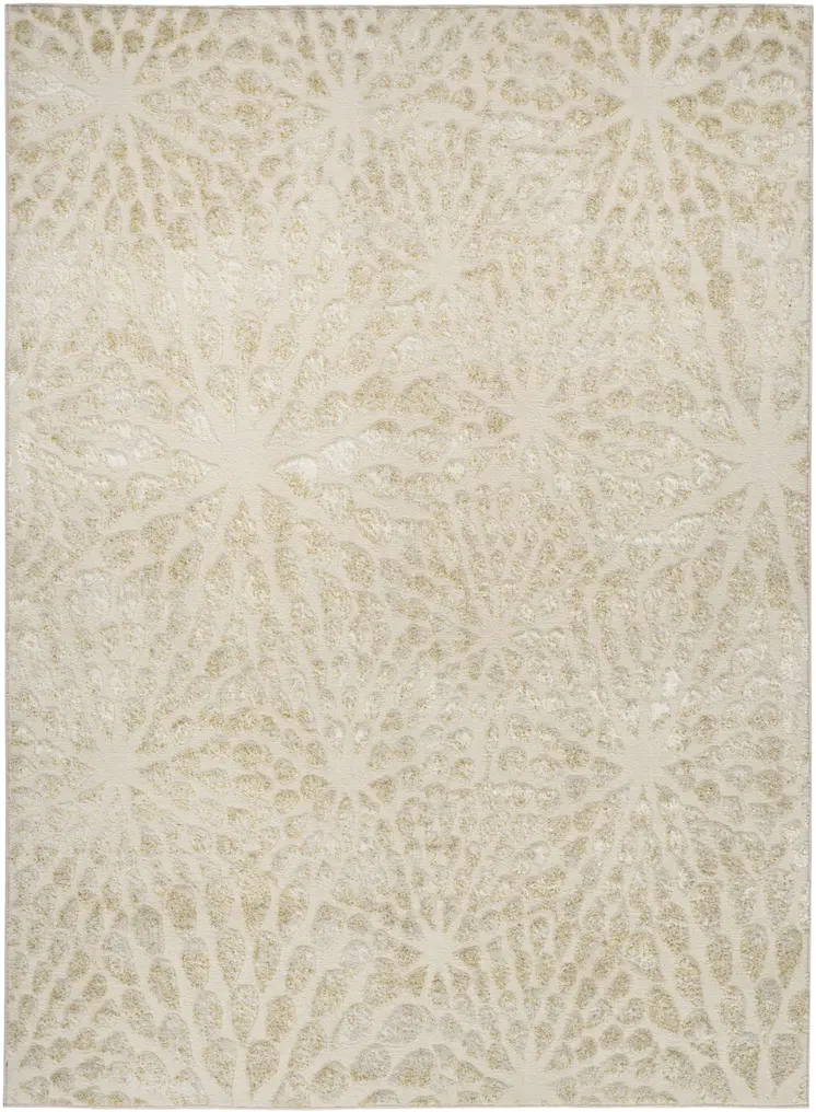 5' X 7' Ivory Abstract Area Rug