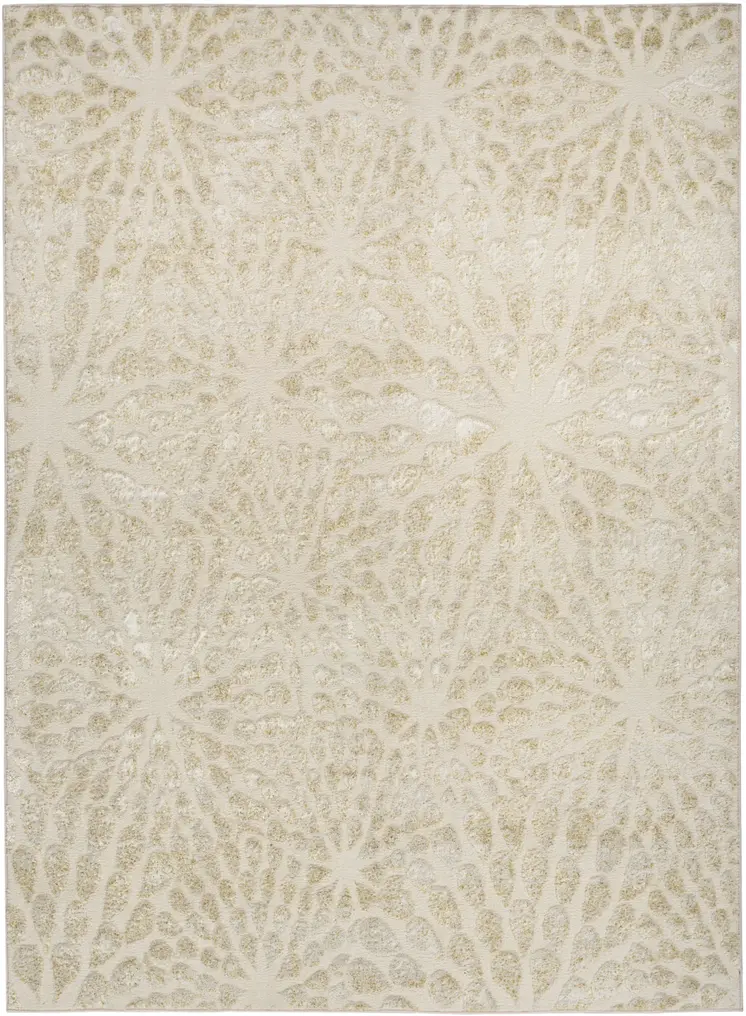 5' X 7' Ivory Abstract Area Rug