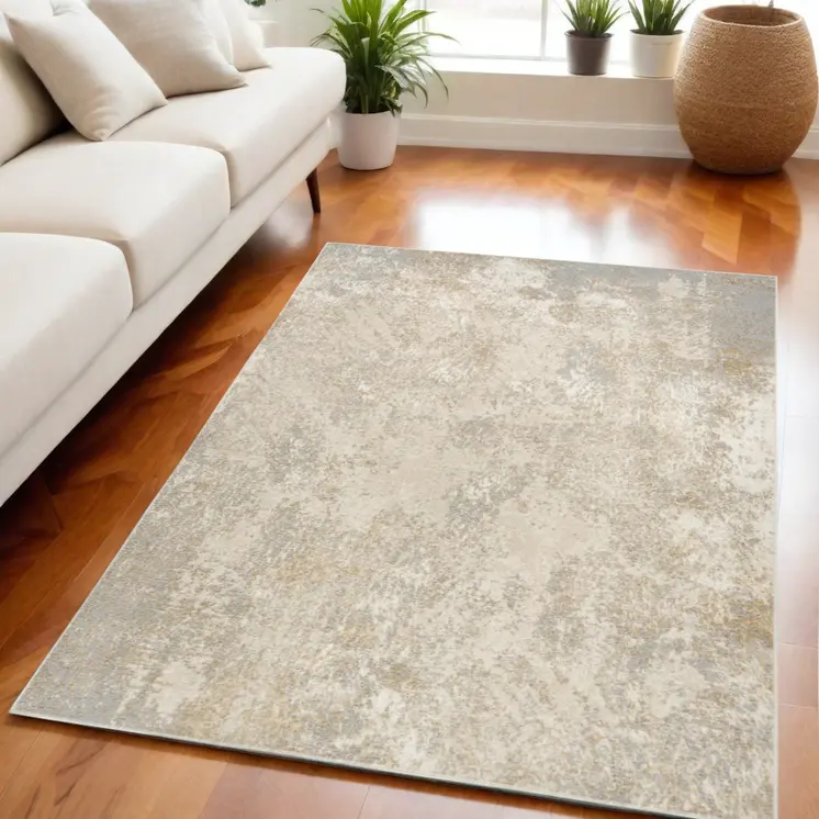 5' X 7' Gray Abstract Area Rug