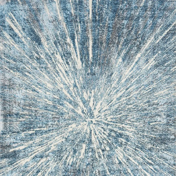 8' X 10' Blue Abstract Area Rug