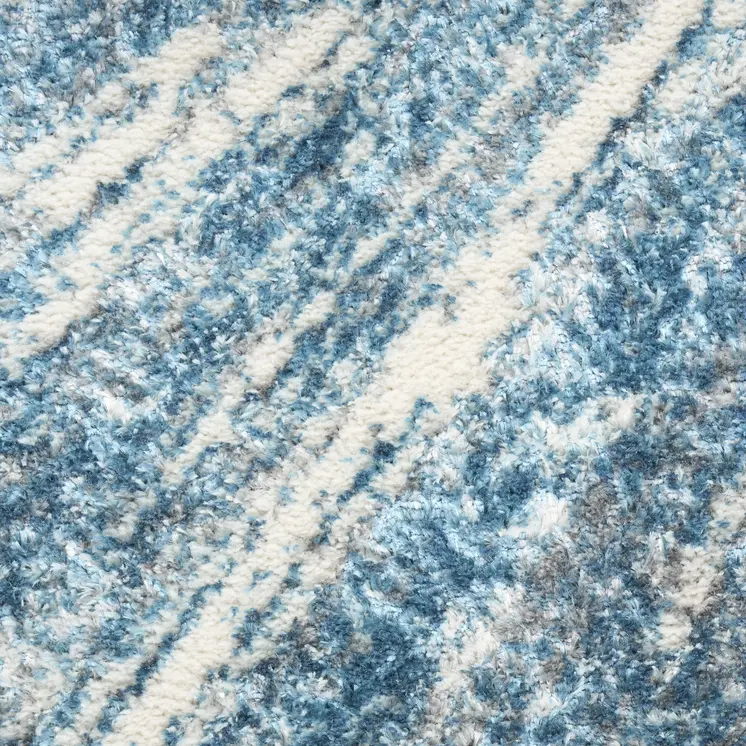 8' X 10' Blue Abstract Area Rug