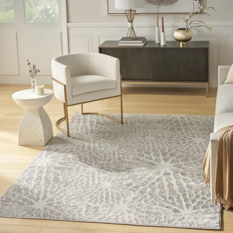 8' X 10' Gray Abstract Area Rug