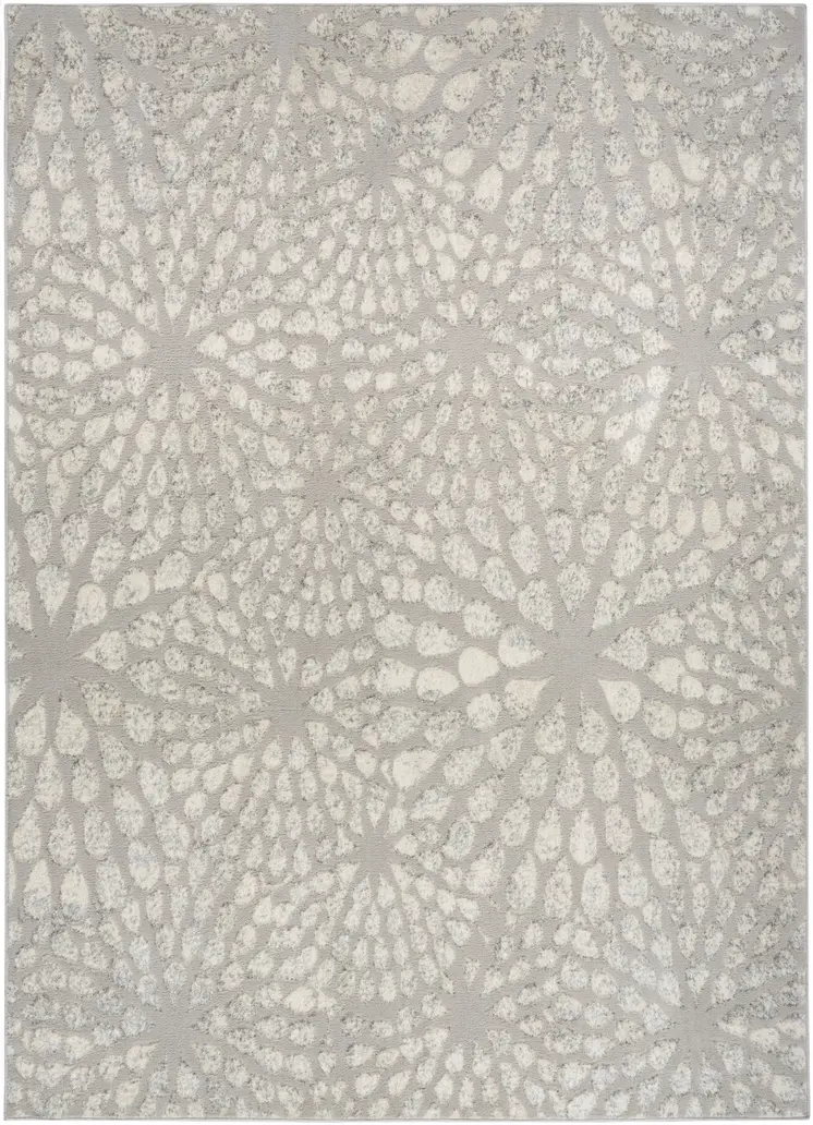 8' X 10' Gray Abstract Area Rug