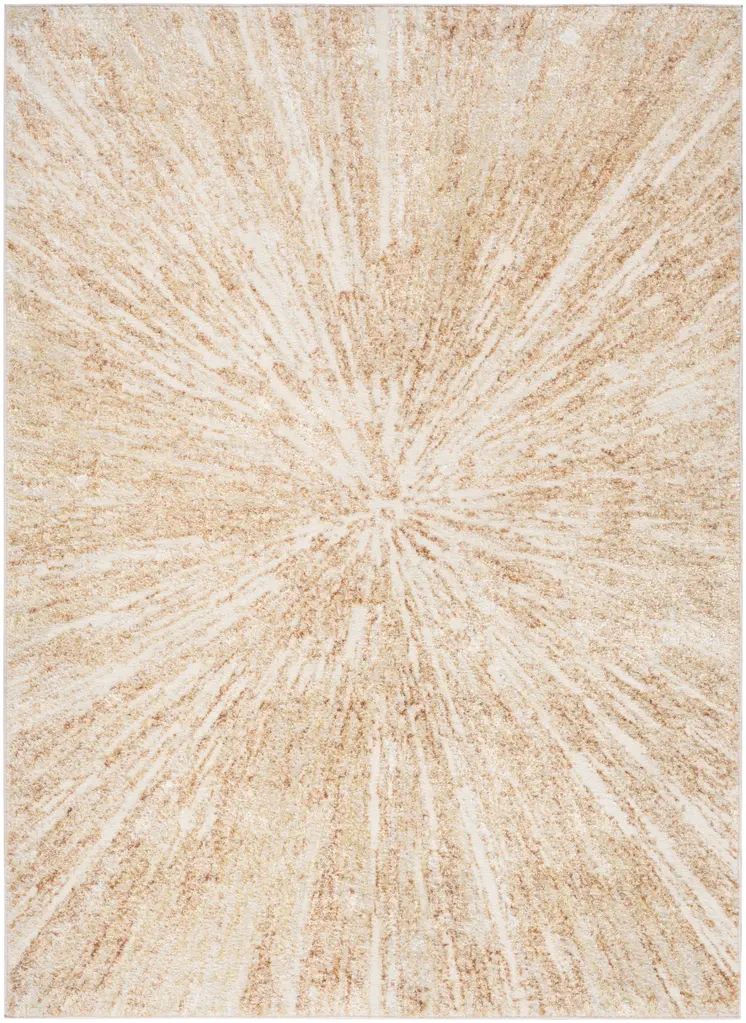 8' X 10' Ivory Abstract Area Rug