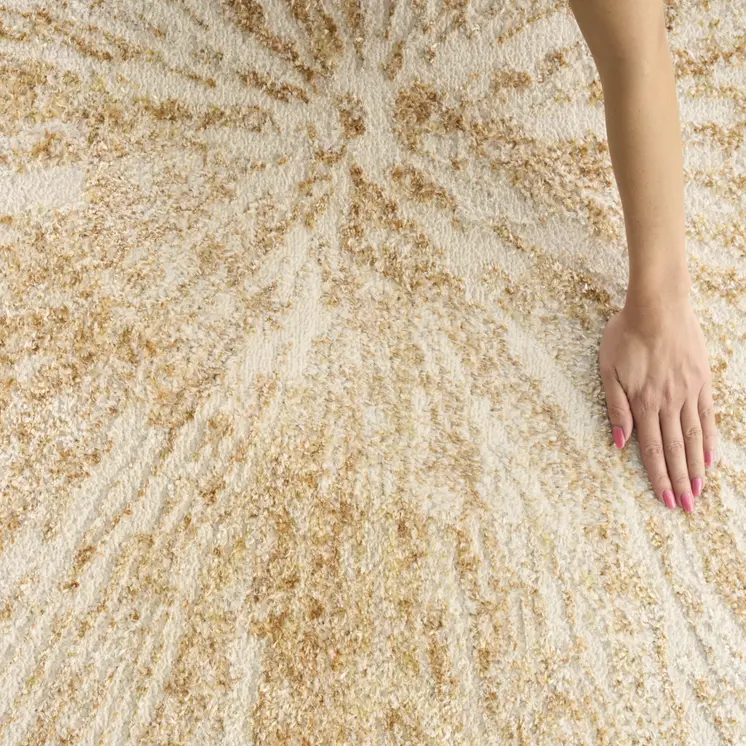 8' X 10' Ivory Abstract Area Rug