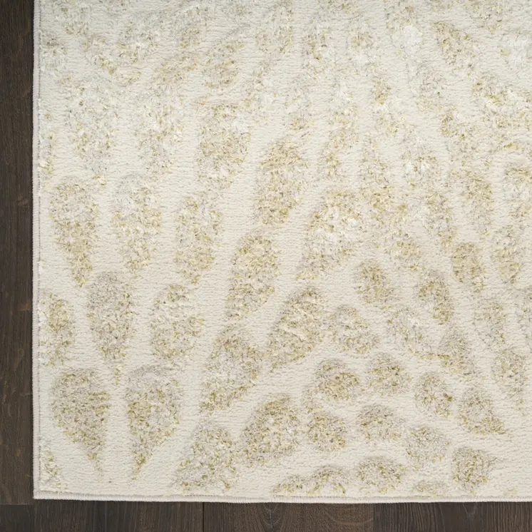 8' X 10' Ivory Abstract Area Rug