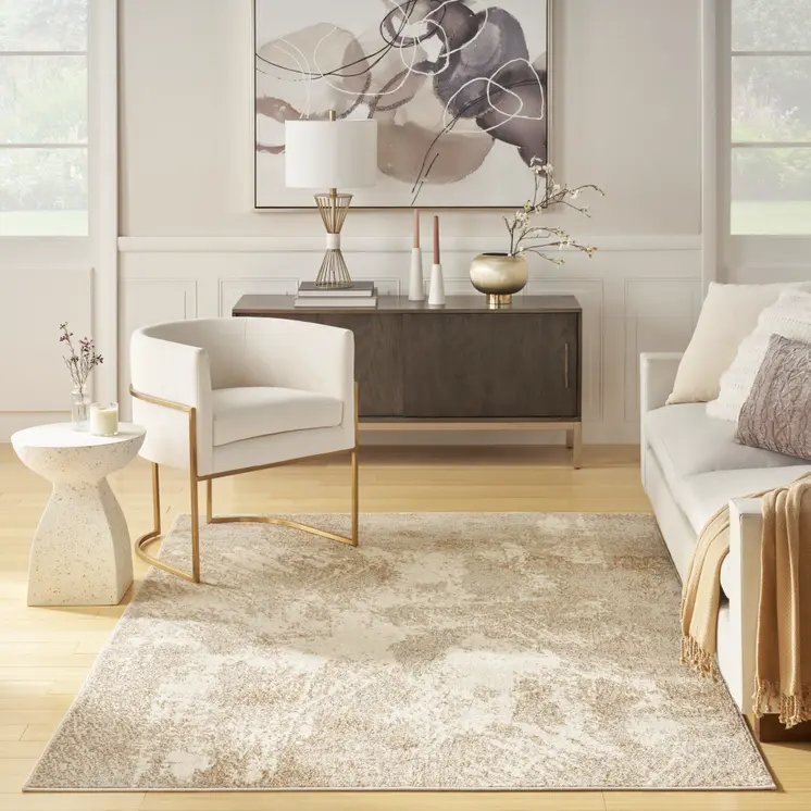 8' X 10' Gray Abstract Area Rug