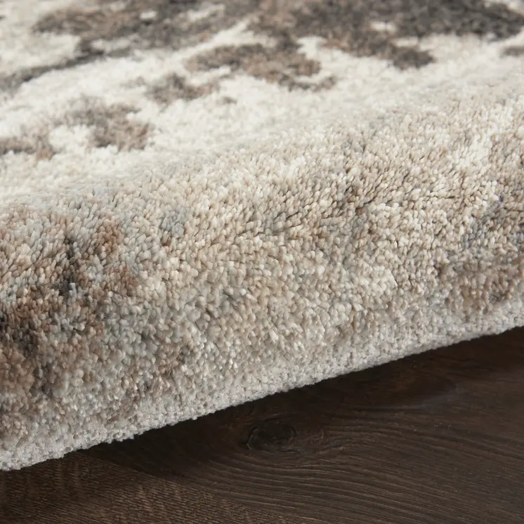 8' X 10' Tan Abstract Power Loom Area Rug