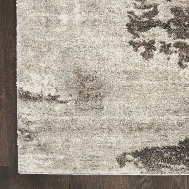 8' X 10' Tan Abstract Power Loom Area Rug