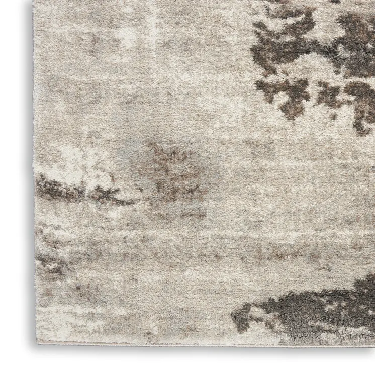 8' X 10' Tan Abstract Power Loom Area Rug