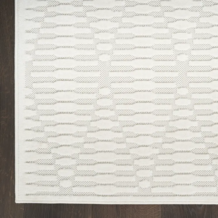 5' X 7' Ivory Geometric Area Rug