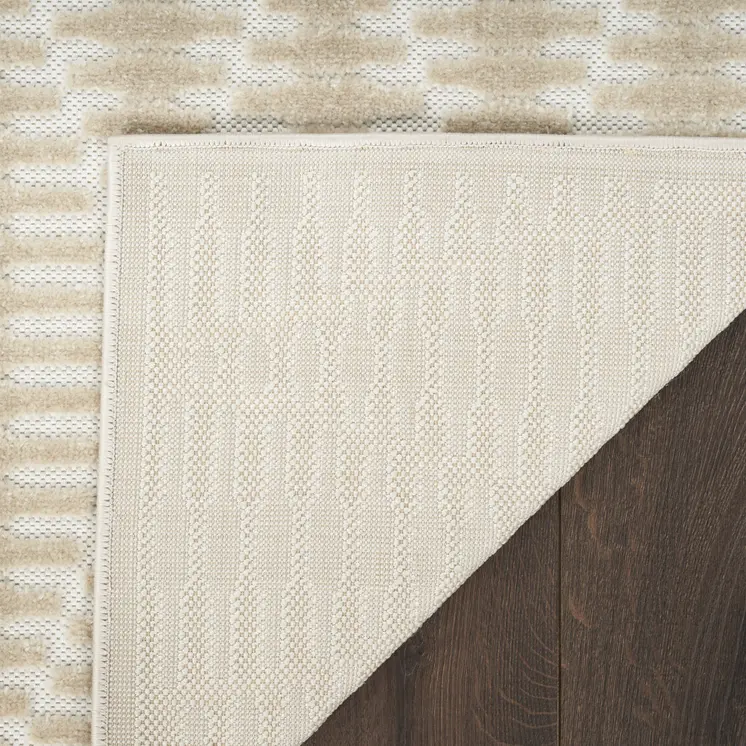 7' X 9' Beige Geometric Area Rug