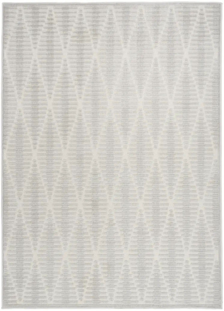 7' X 9' Gray Geometric Area Rug