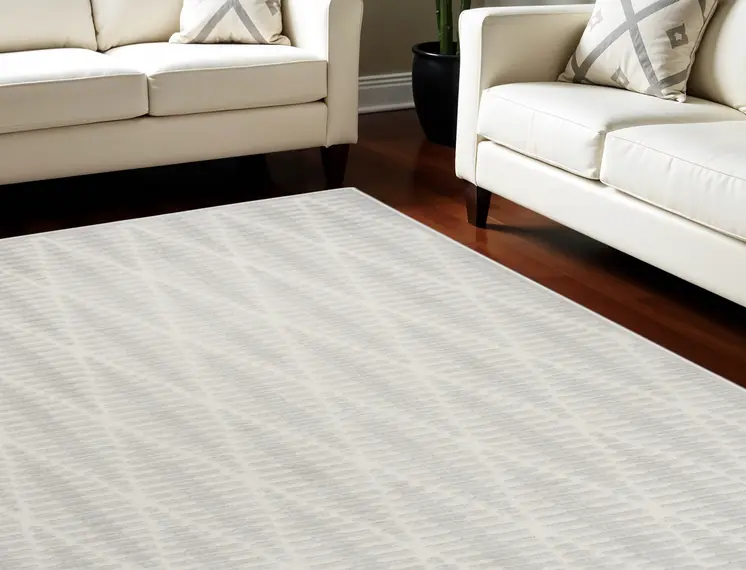 7' X 9' Gray Geometric Area Rug