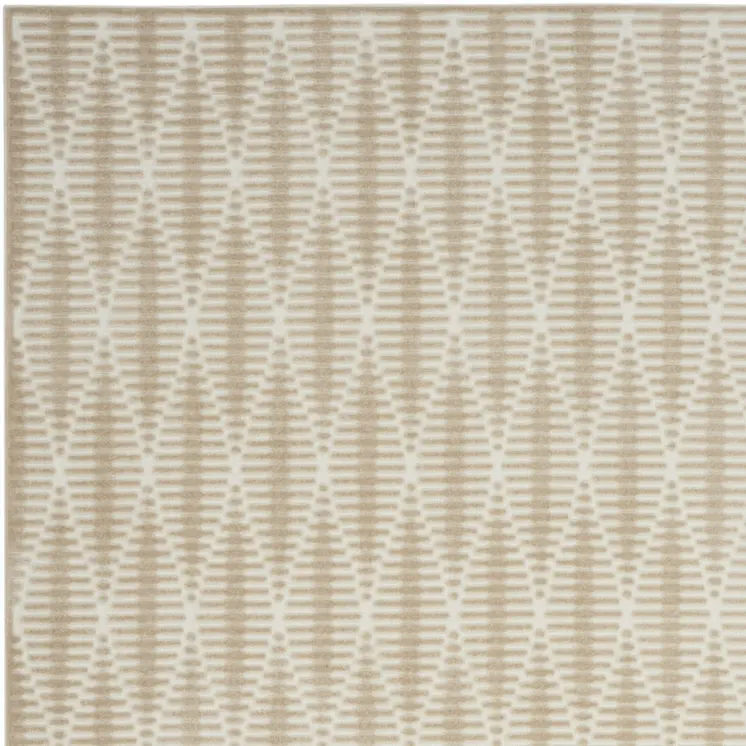 8' X 10' Beige Geometric Area Rug