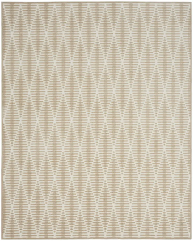 8' X 10' Beige Geometric Area Rug