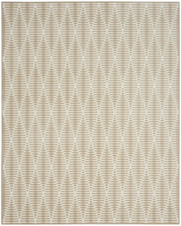 8' X 10' Beige Geometric Area Rug