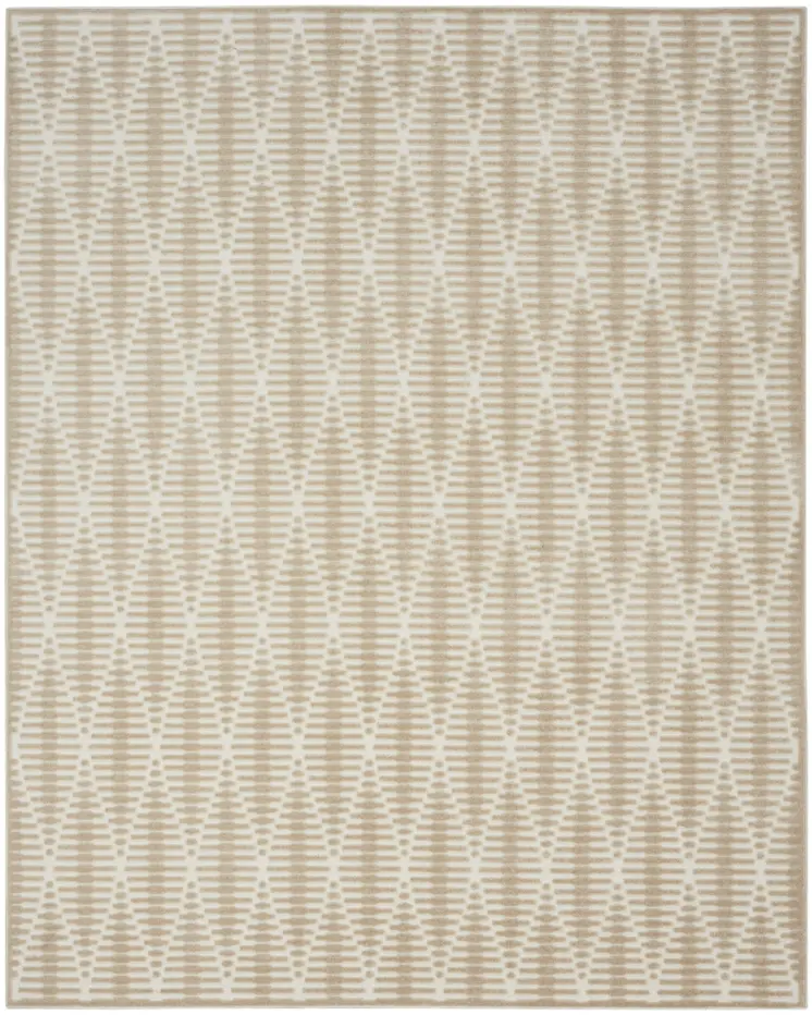 8' X 10' Beige Geometric Area Rug