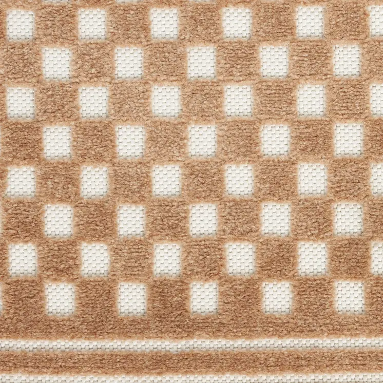 8' X 10' Brown Geometric Area Rug