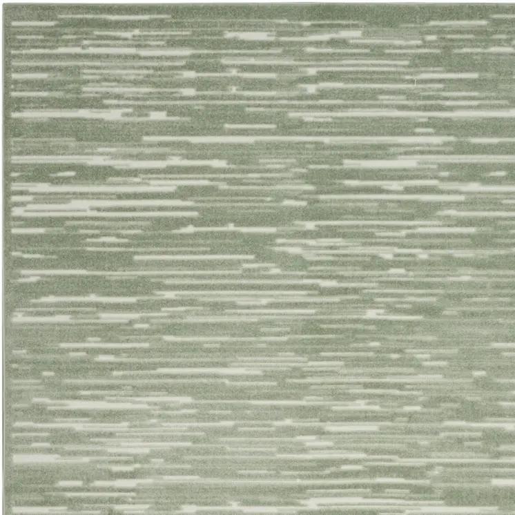 8' X 10' Green Geometric Area Rug
