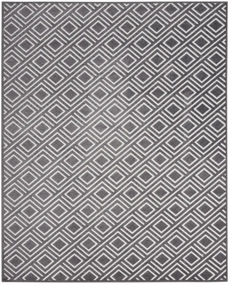 8' X 10' Gray Geometric Area Rug