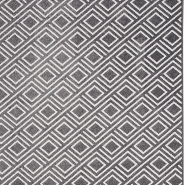 8' X 10' Gray Geometric Area Rug