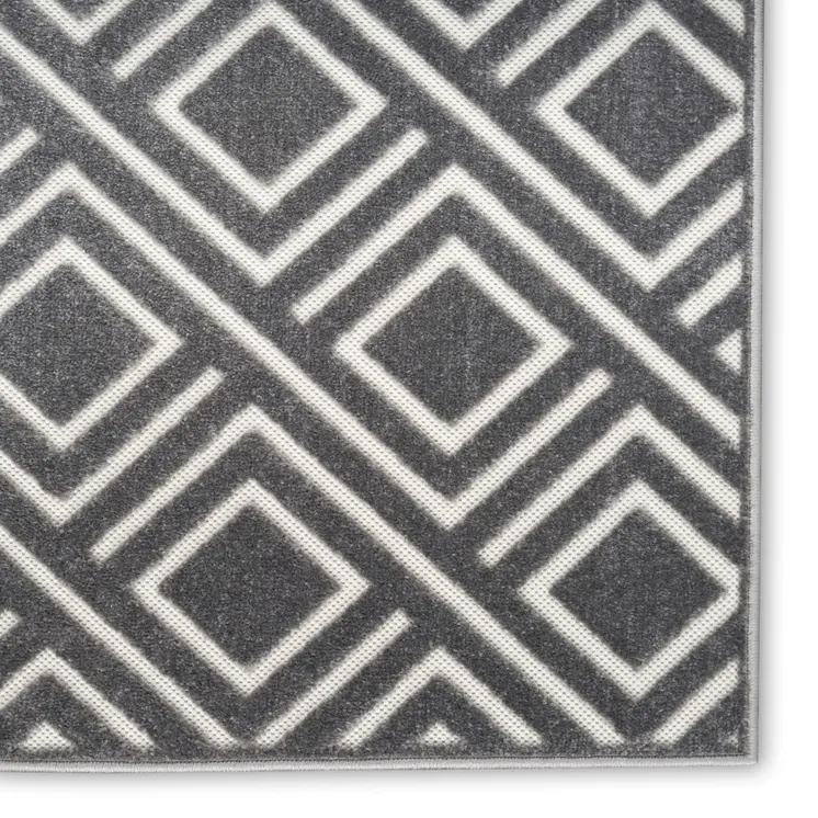 8' X 10' Gray Geometric Area Rug