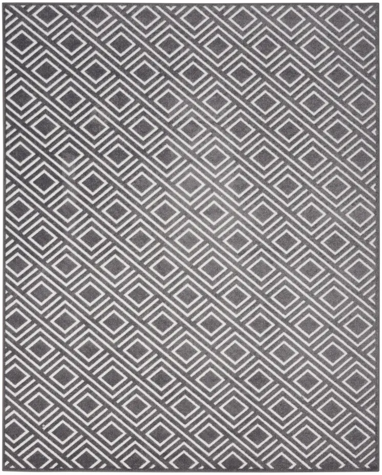 8' X 10' Gray Geometric Area Rug