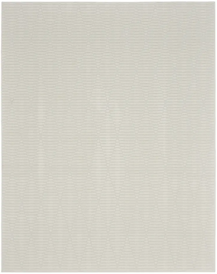8' X 10' Ivory Geometric Area Rug