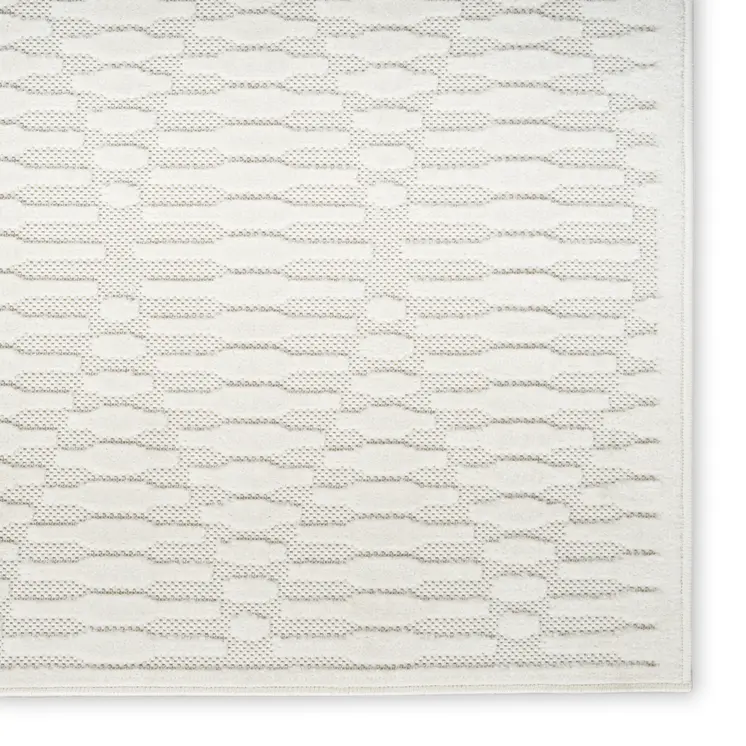 8' X 10' Ivory Geometric Area Rug