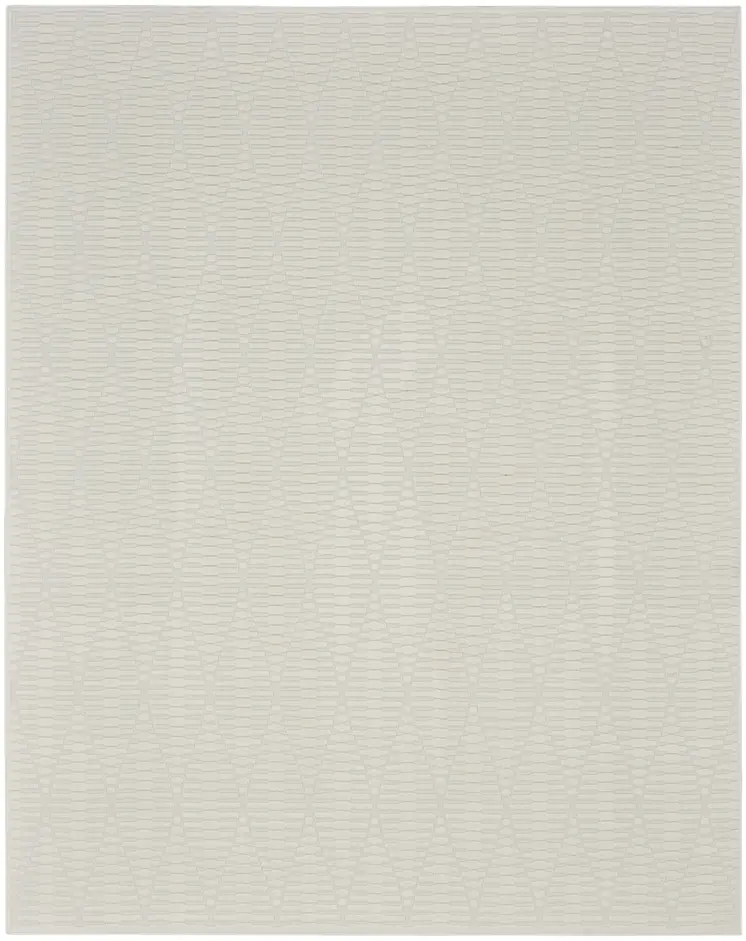 8' X 10' Ivory Geometric Area Rug