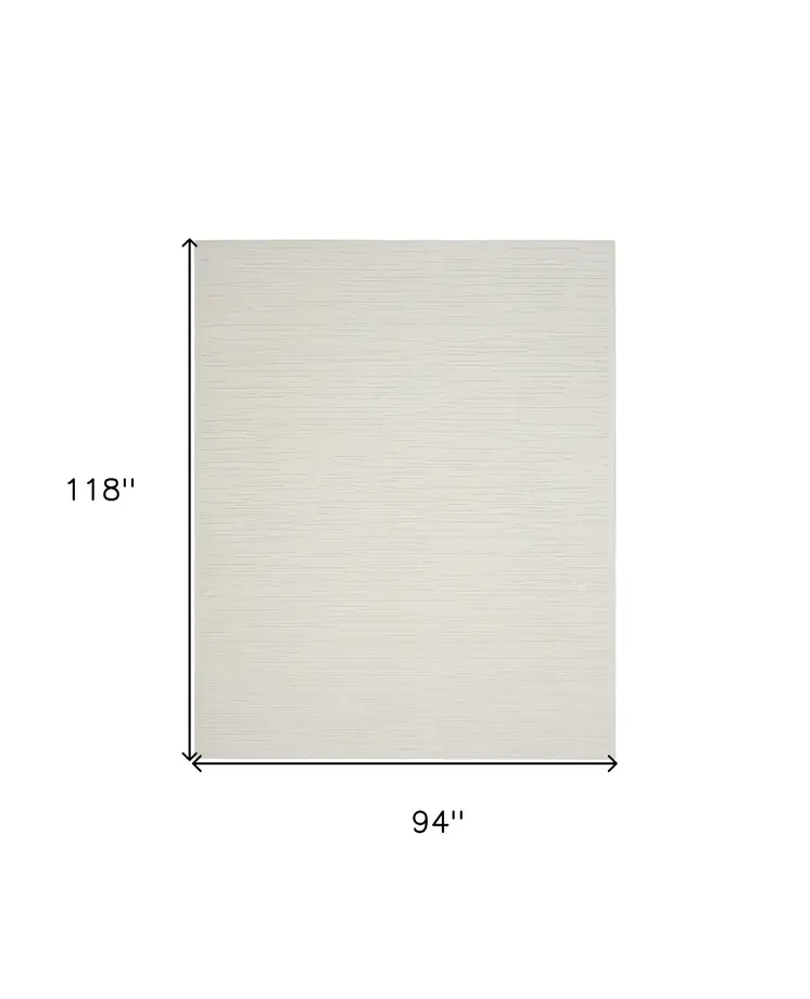 8' X 10' Ivory Geometric Area Rug