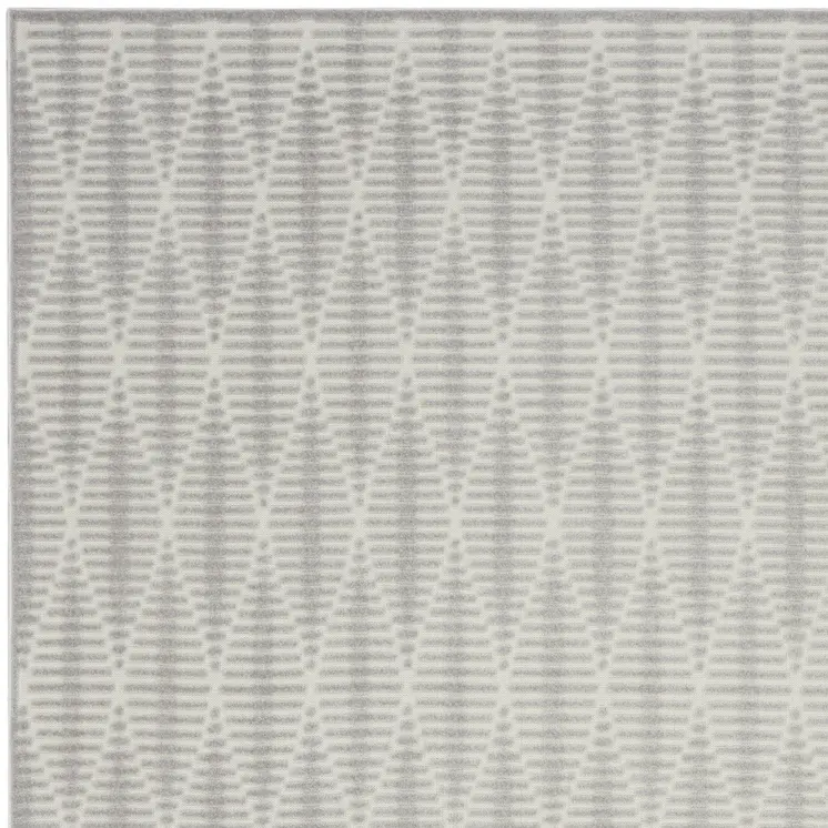 8' X 10' Gray Geometric Area Rug