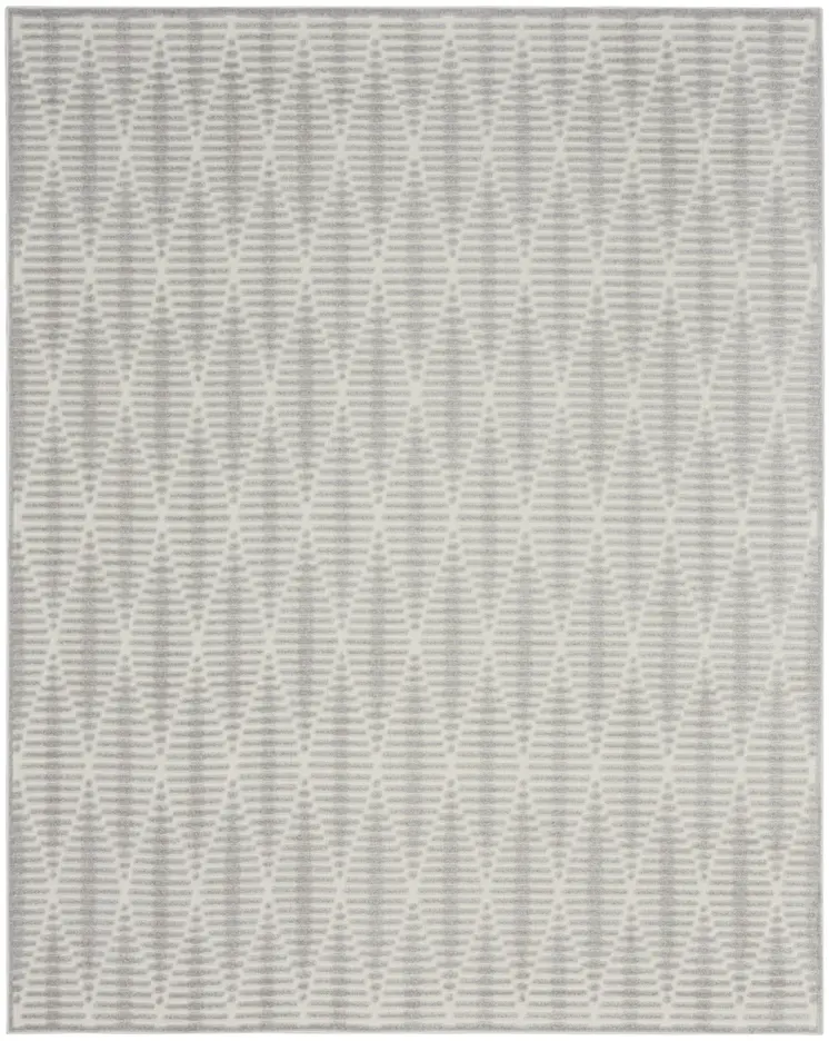 8' X 10' Gray Geometric Area Rug