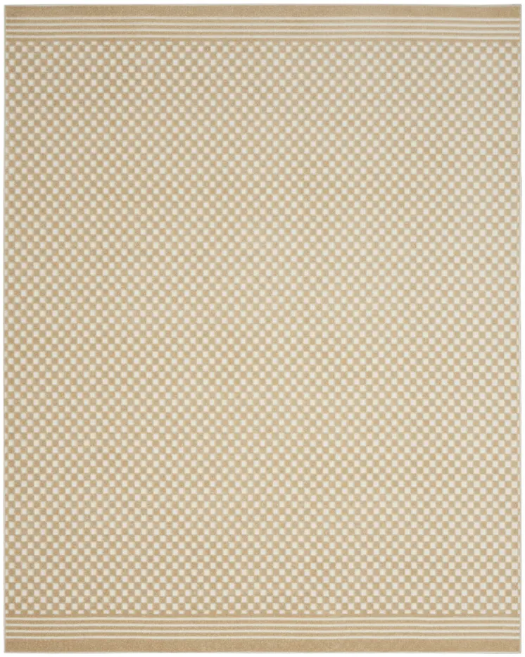 8' X 10' Tan Geometric Area Rug