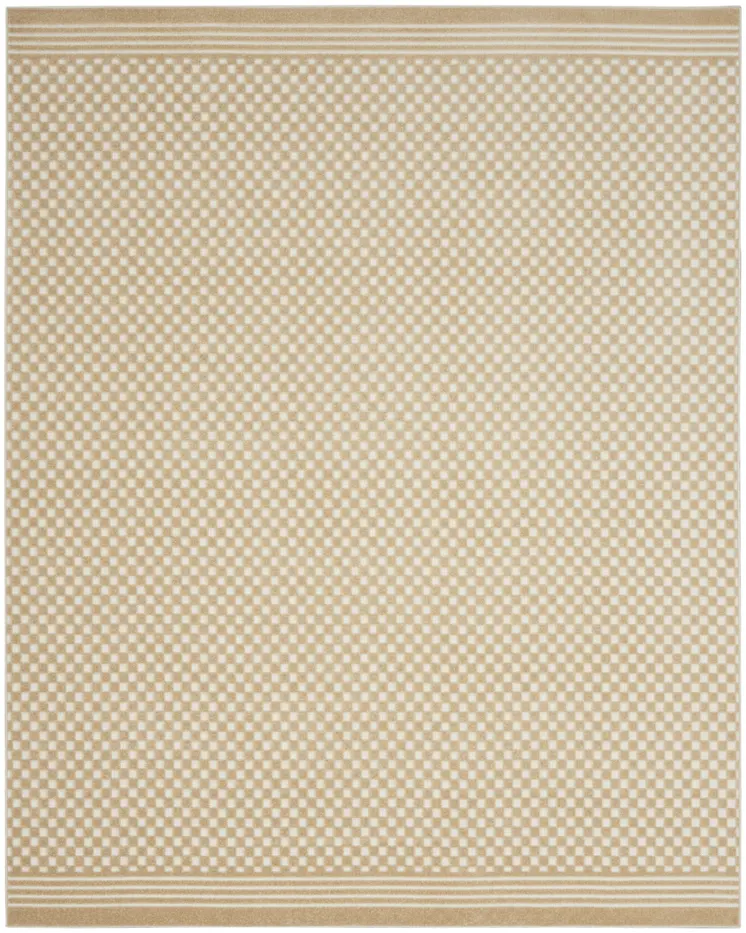 8' X 10' Tan Geometric Area Rug