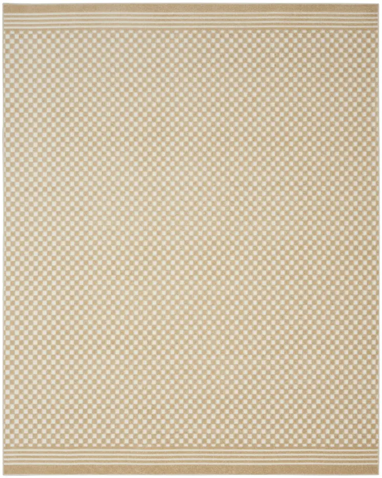 8' X 10' Tan Geometric Area Rug