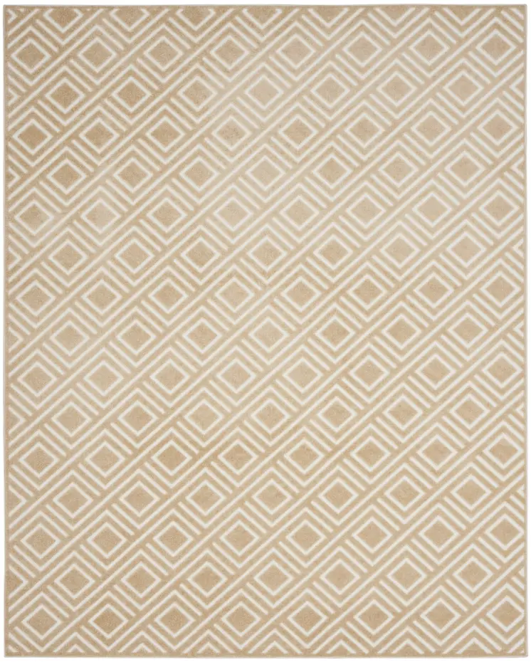 8' X 10' Tan Geometric Area Rug