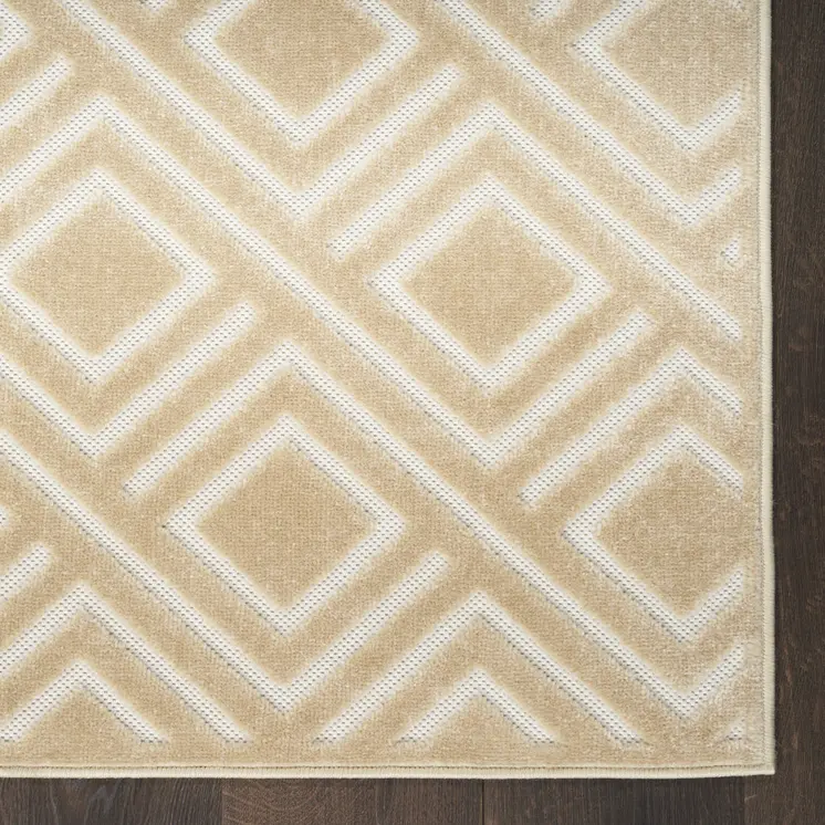 8' X 10' Tan Geometric Area Rug