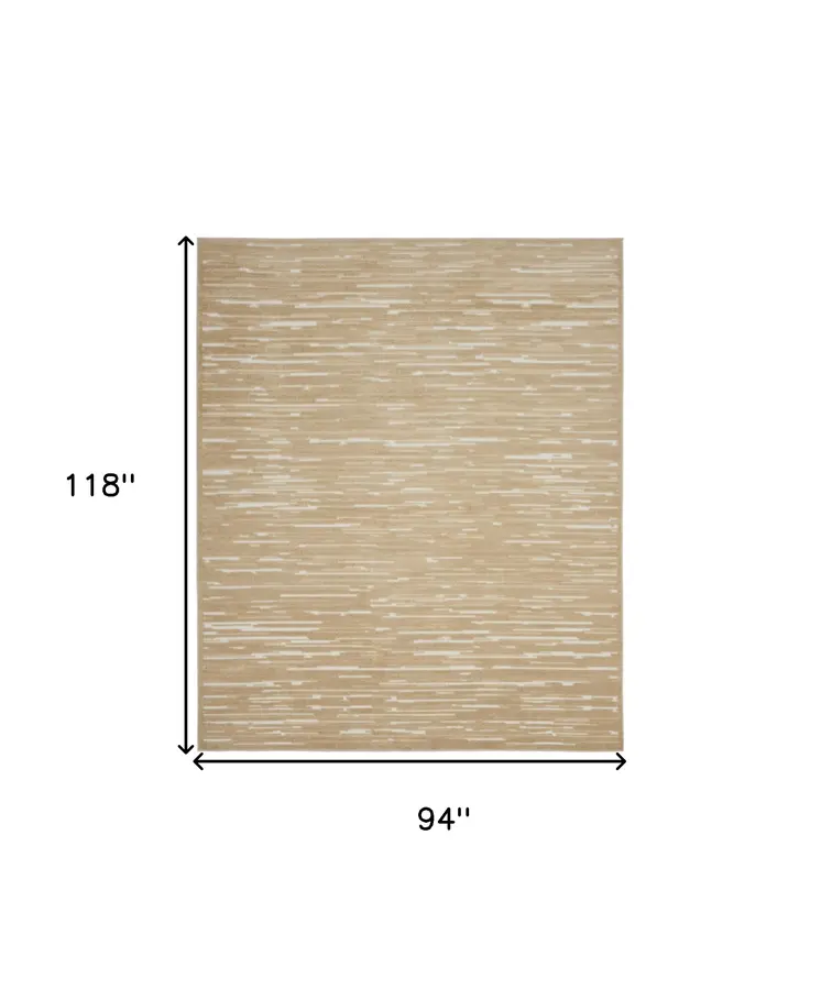 8' X 10' Tan Geometric Area Rug