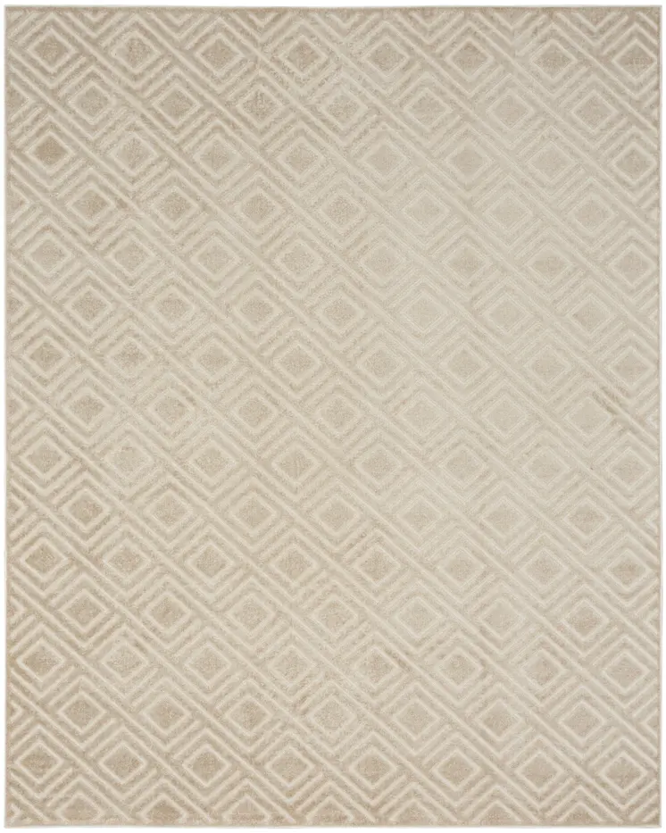 9' X 12' Beige Geometric Area Rug