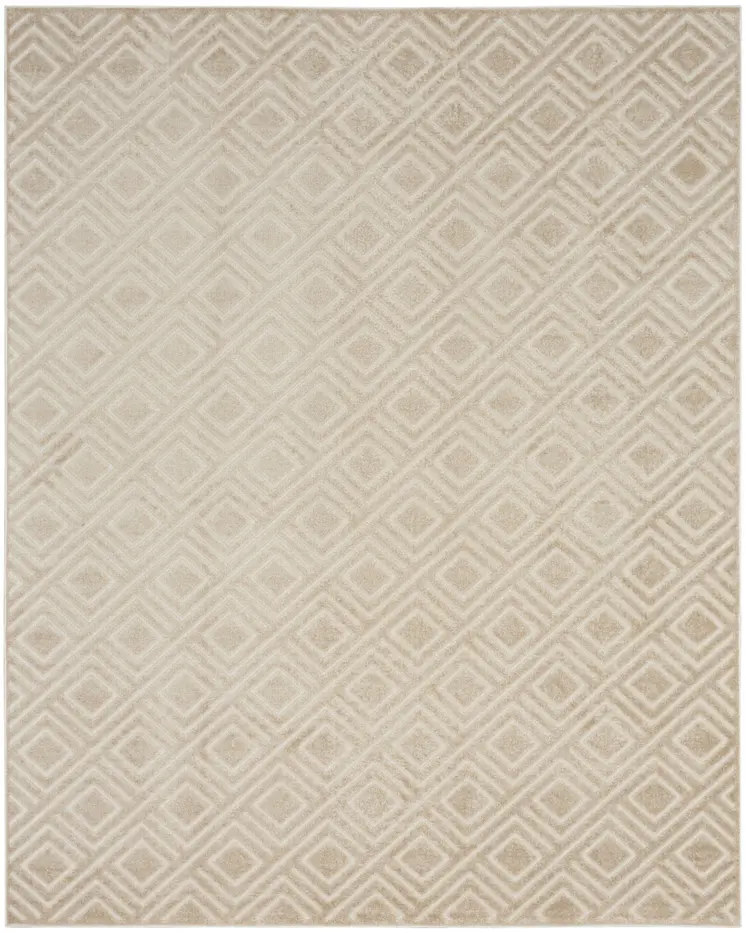 9' X 12' Beige Geometric Area Rug