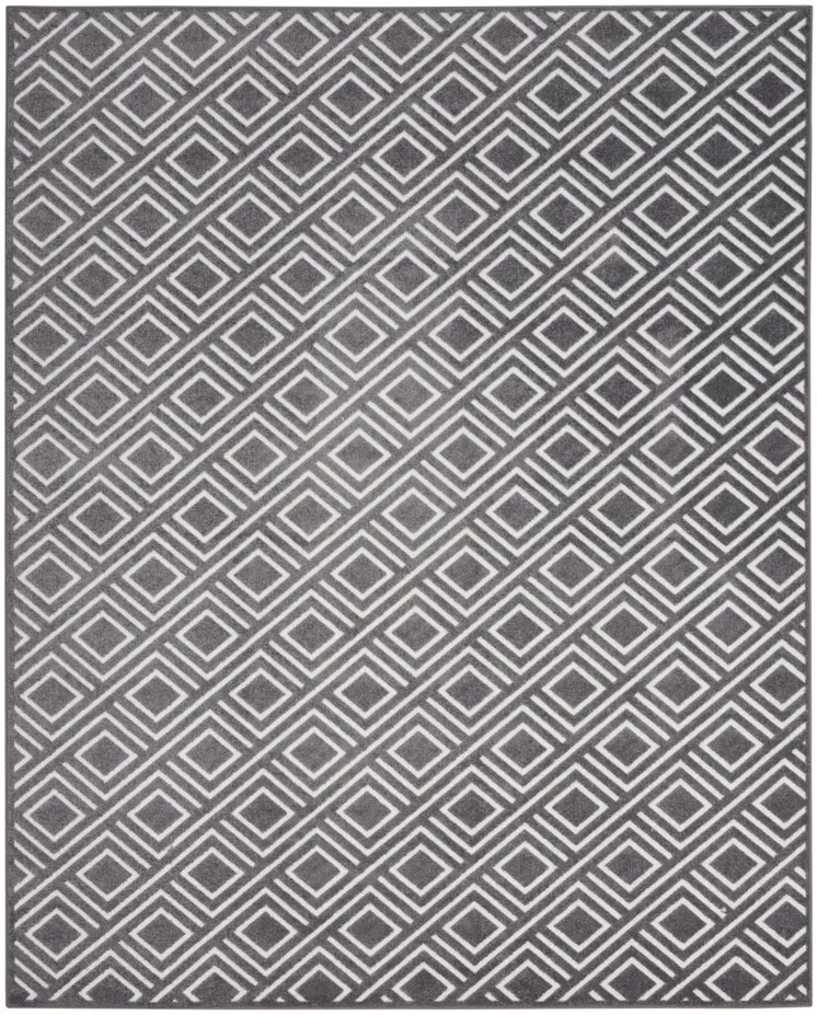 9' X 12' Gray Geometric Area Rug