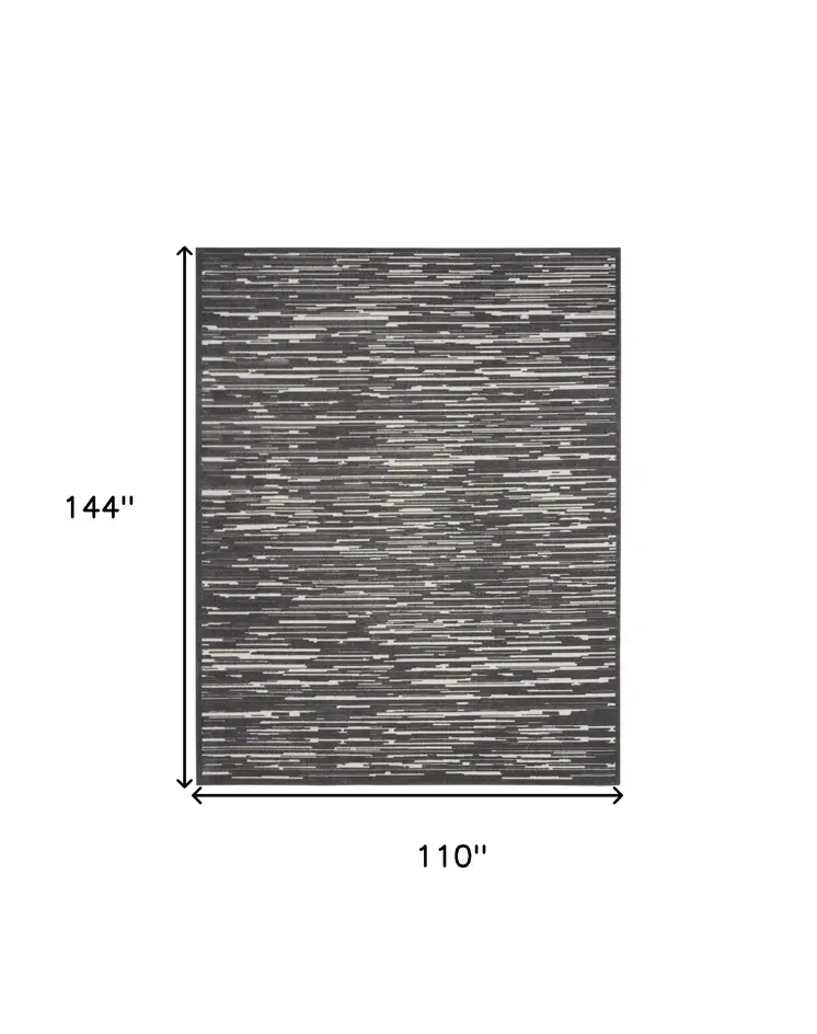 9' X 12' Gray Geometric Area Rug